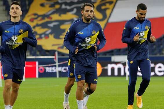 שחקני מכבי ת"א באימון הערב // צילום: באדיבות מכבי ת"א